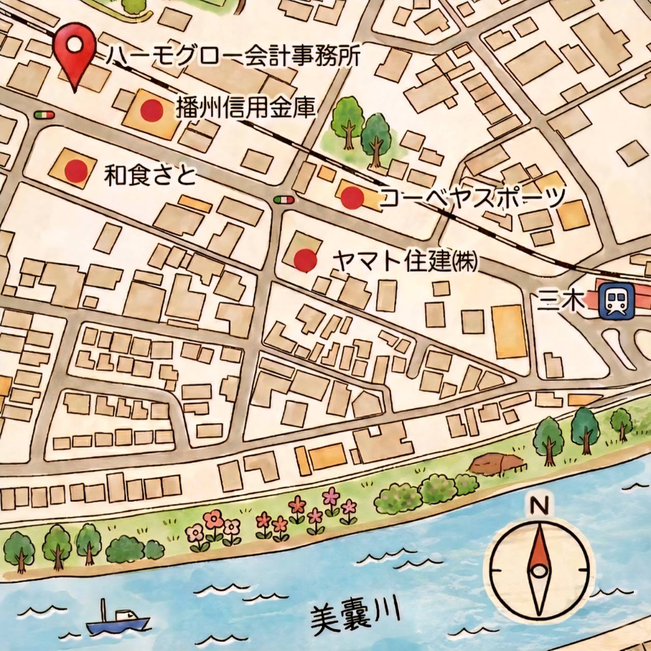 ハーモグロー会計事務所 アクセスマップ